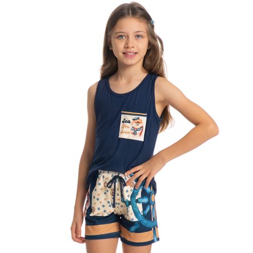 Pijama-Infantil-Curto-Regata-Com-Bolso-Nautical