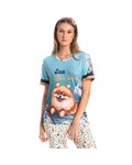 Pijama-Feminino-Longo-Manga-Curta-Nautical