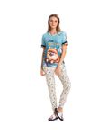 Pijama-Feminino-Longo-Manga-Curta-Nautical