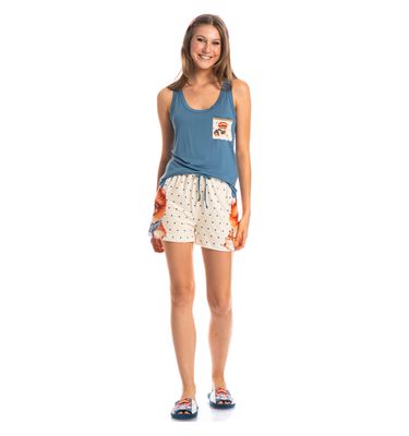 Pijama Feminino Curto Regata Com Bolso Dreams - Imagem 3 - Mobile