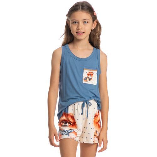 Pijama-Infantil-Curto-Regata-Com-Bolso-Dreams