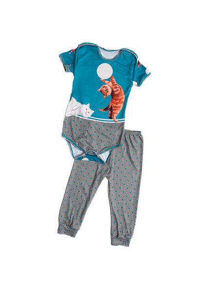 Conjunto Baby Cats Azul-2 - Imagem 1