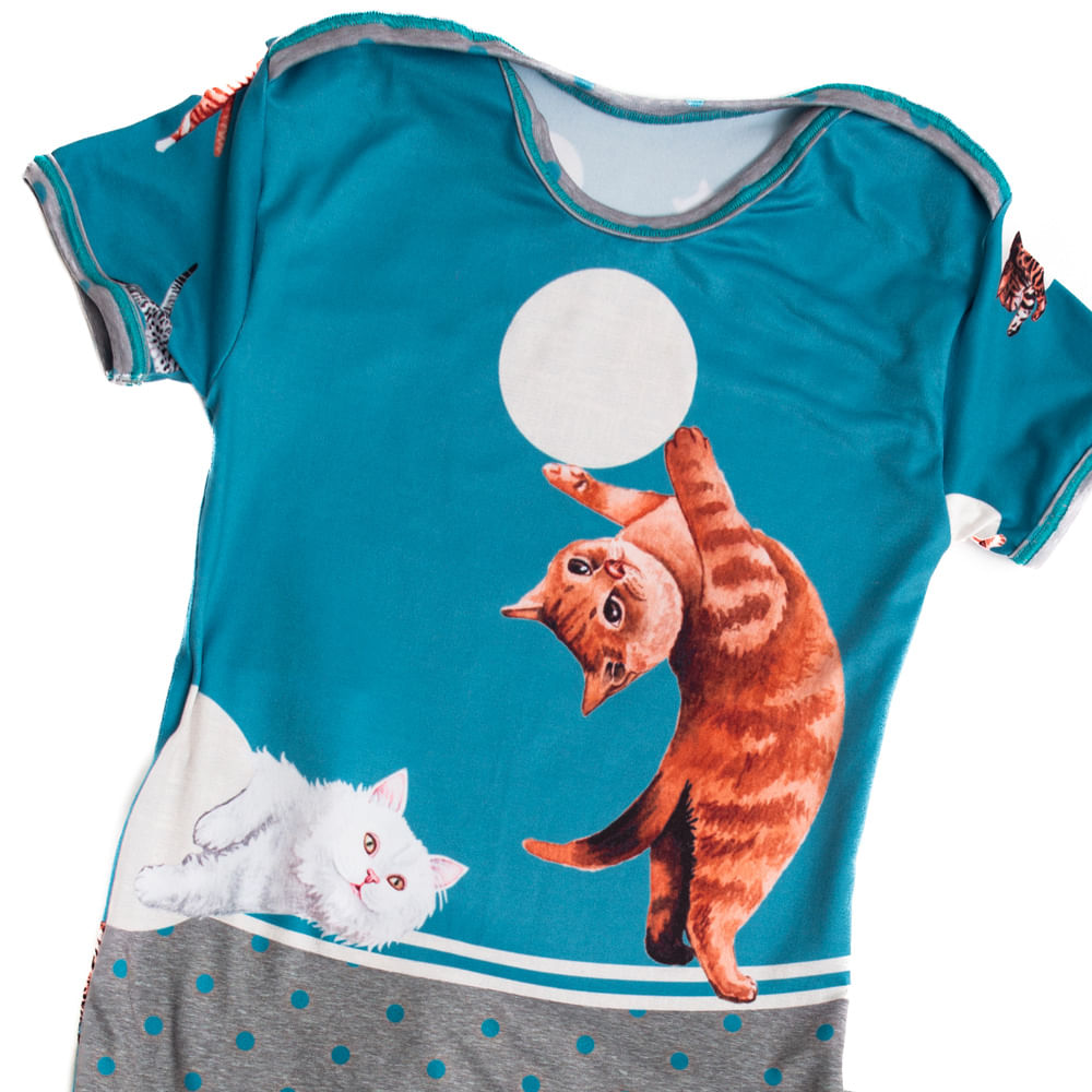 Conjunto Baby Cats Azul-2 - Imagem 2