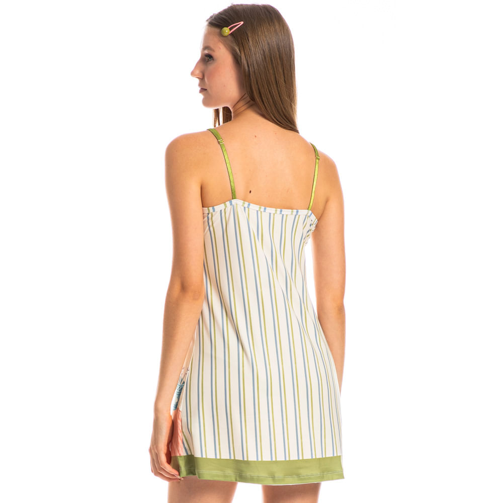 Camisola Curta Leti Vira Latas Verde - Imagem 2