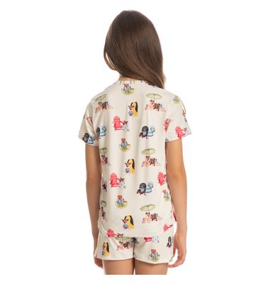 Pijama Unissex Infantil Curto Vira Latas - Imagem 2 - Mobile