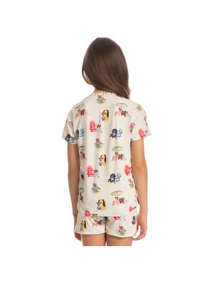 Pijama Unissex Infantil Curto Vira Latas - Imagem 2 - Desktop