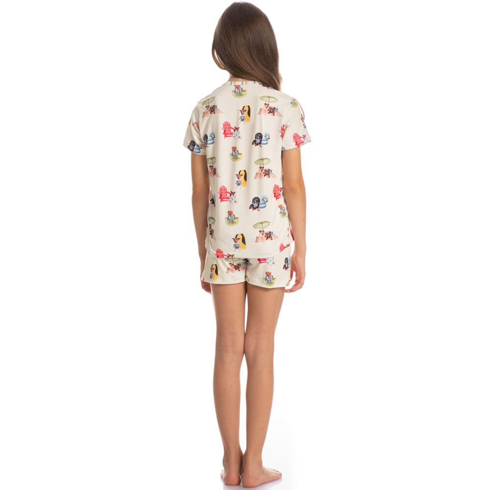 Pijama Unissex Infantil Curto Vira Latas - Imagem 4 - Mobile