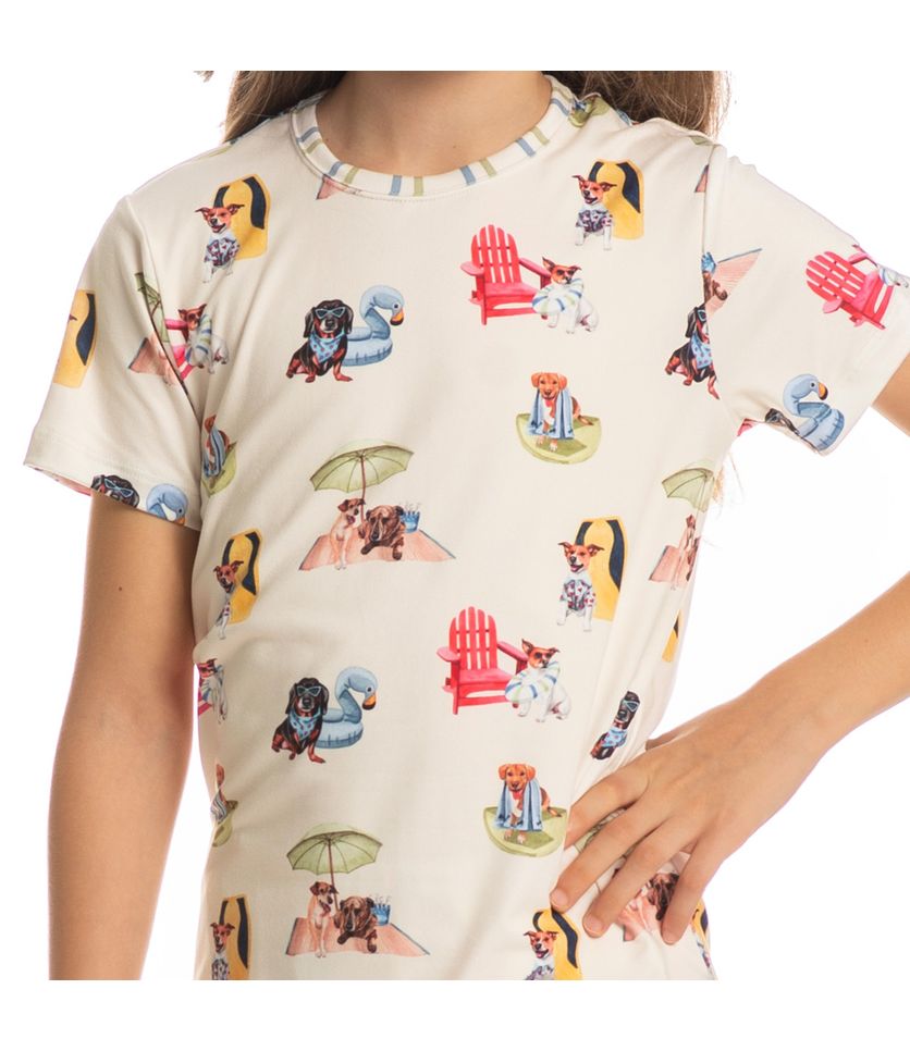 Pijama Unissex Infantil Curto Vira Latas - Imagem 5 - Desktop