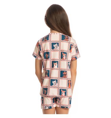 Pijama Unissex Infantil Curto Fun - Imagem 2 - Mobile