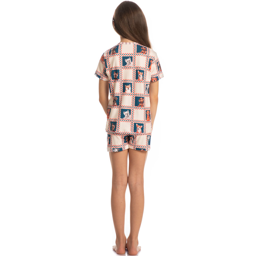 Pijama Unissex Infantil Curto Fun - Imagem 4 - Mobile
