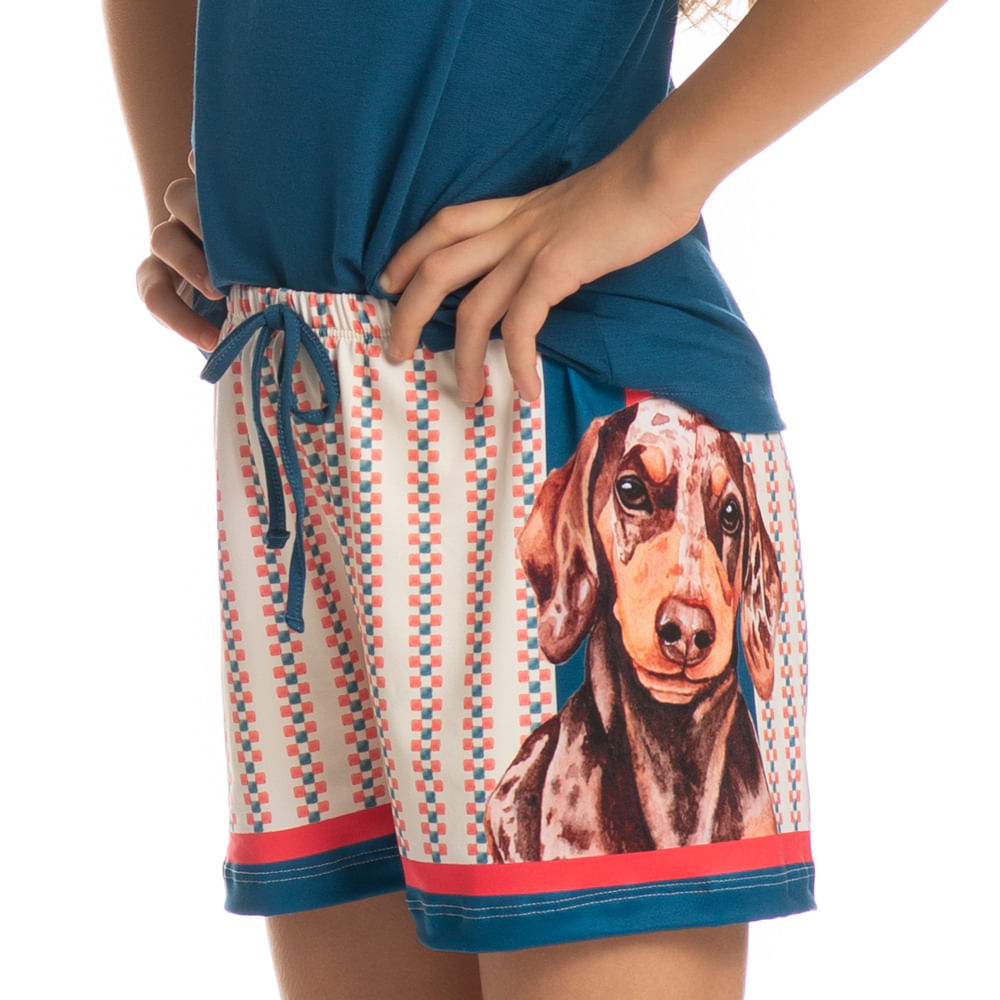 Pijama Infantil Curto Regata Com Bolso Fun - Imagem 5 - Mobile