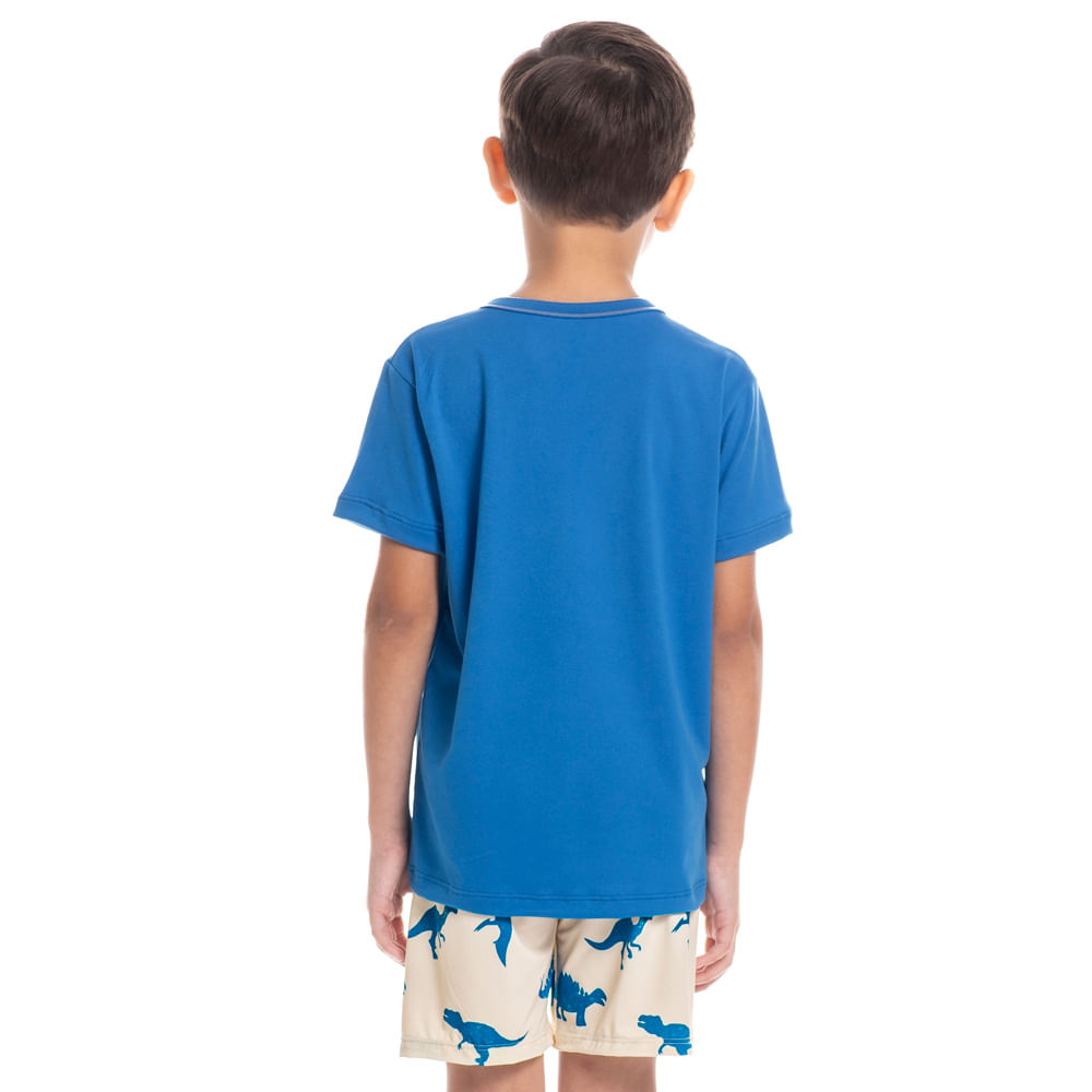 Pijama Masculino Curto Infantil Bambini Tombini Bege - Imagem 2
