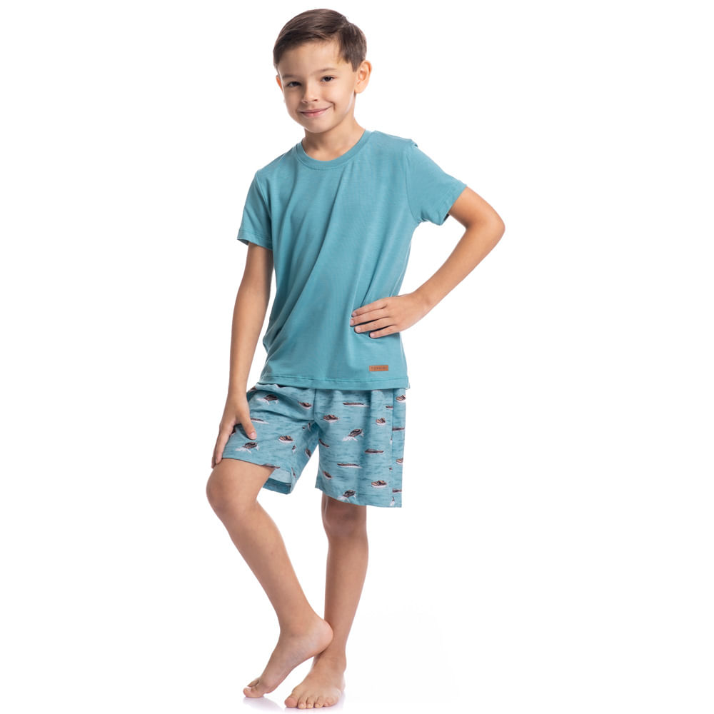 Pijama Masculino Curto Infantil Lorenzo Tombini - Imagem 3 - Mobile