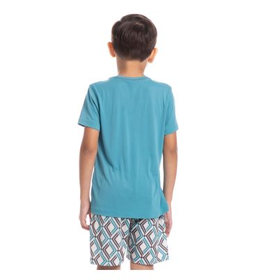 Pijama Infantil Masculino Curto Estampado Clóvis Tombini - Imagem 2 - Mobile