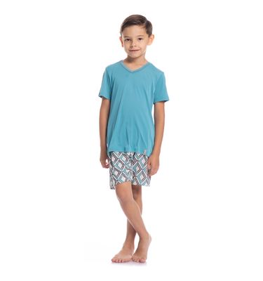 Pijama Infantil Masculino Curto Estampado Clóvis Tombini - Imagem 3 - Mobile