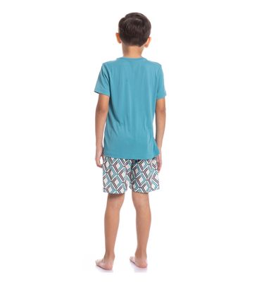 Pijama Infantil Masculino Curto Estampado Clóvis Tombini - Imagem 4 - Mobile