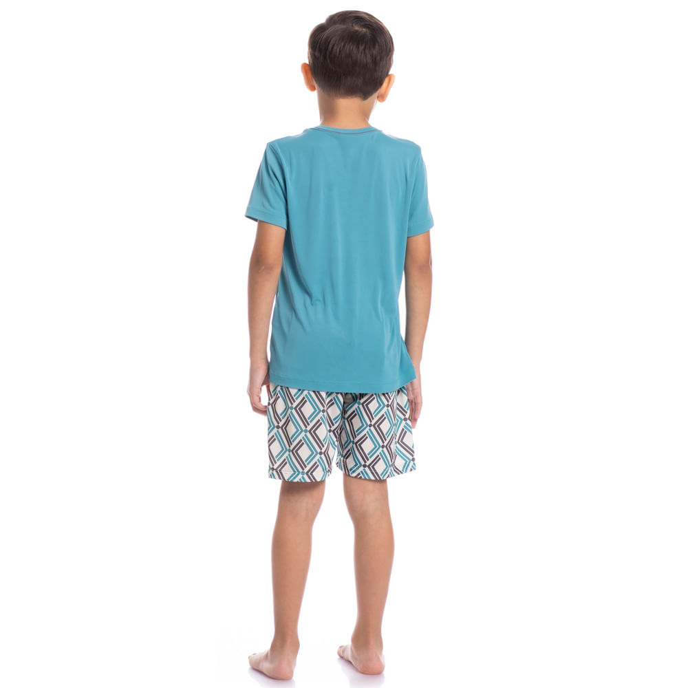 Pijama Infantil Masculino Curto Estampado Clóvis Tombini - Imagem 4 - Mobile