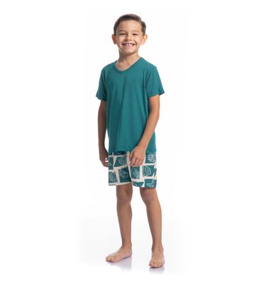 Pijama Infantil Masculino Curto Vicente Tombini - Imagem 3 - Mobile