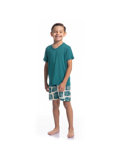 Pijama Infantil Masculino Curto Vicente Tombini - Imagem 3 - Desktop