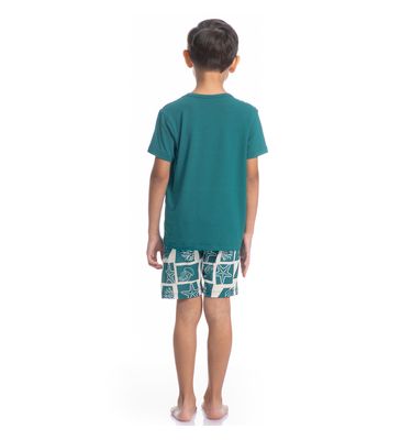 Pijama Infantil Masculino Curto Vicente Tombini - Imagem 4 - Mobile