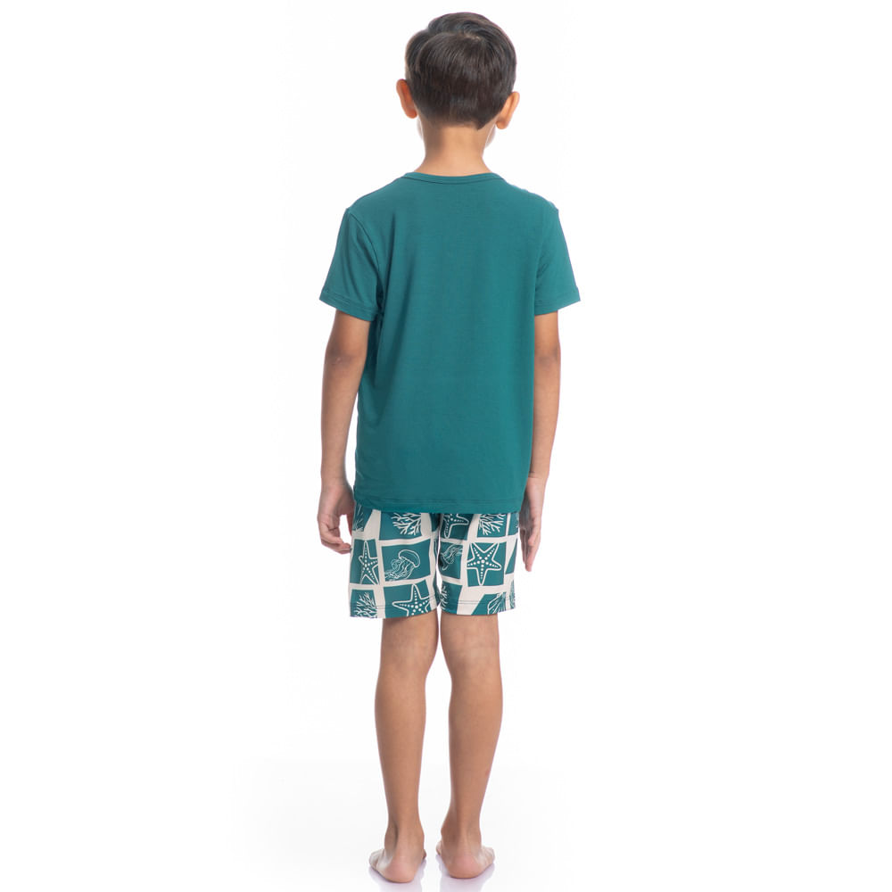 Pijama Infantil Masculino Curto Vicente Tombini - Imagem 4 - Mobile