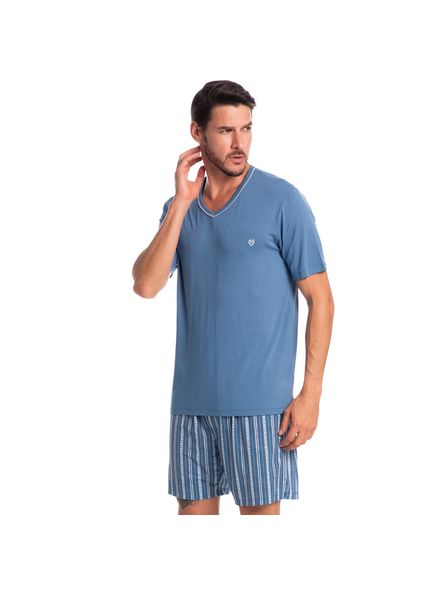 Pijama-Masculino-Curto-Decote-V-Joaquim-Listrado-Tombini