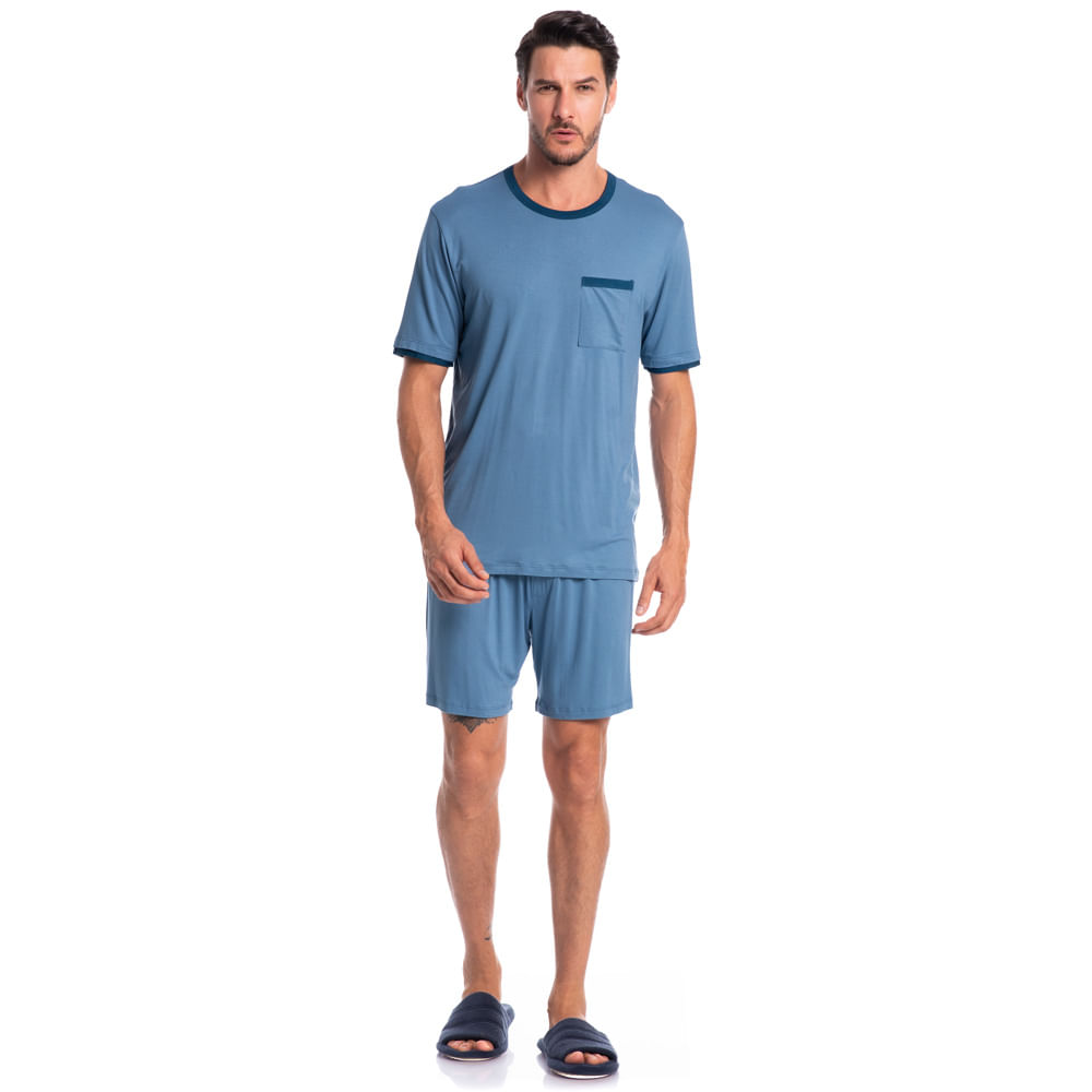 Pijama Masculino Curto Antônio Tombini - Imagem 3 - Mobile
