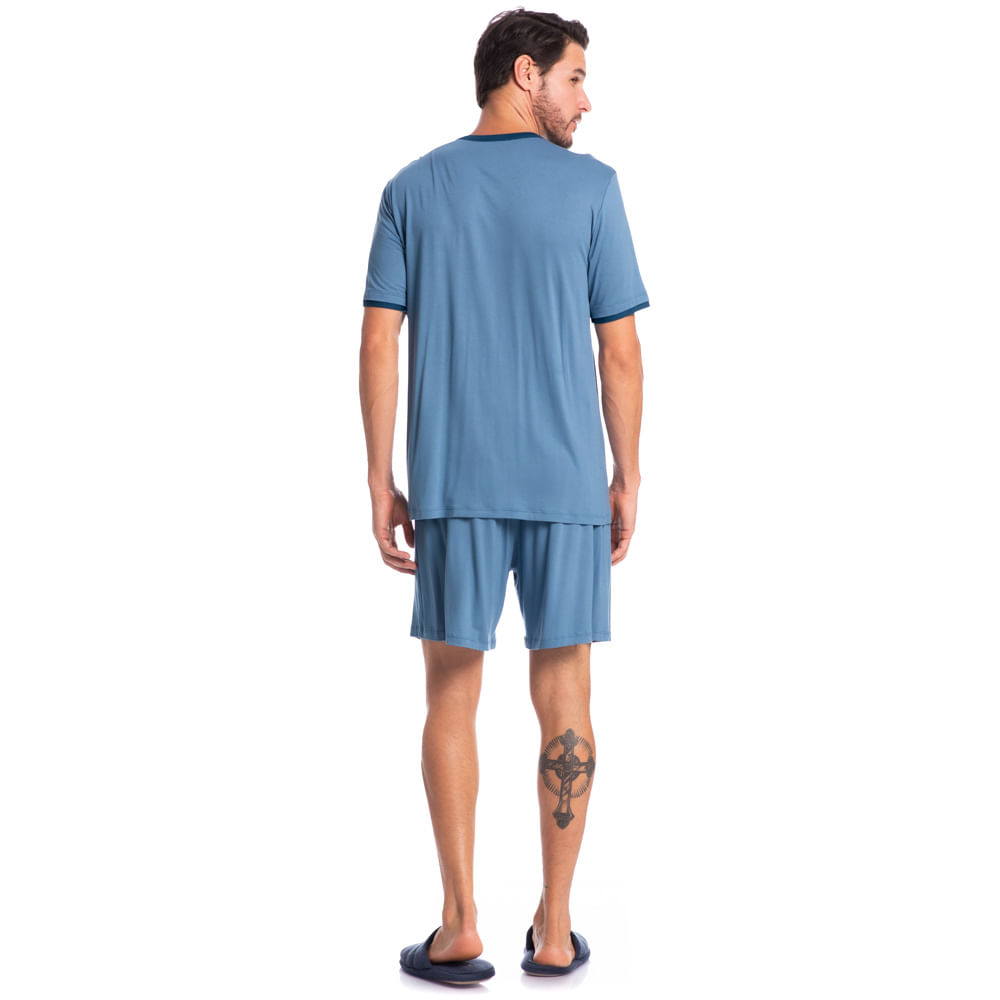 Pijama Masculino Curto Antônio Tombini - Imagem 4 - Mobile