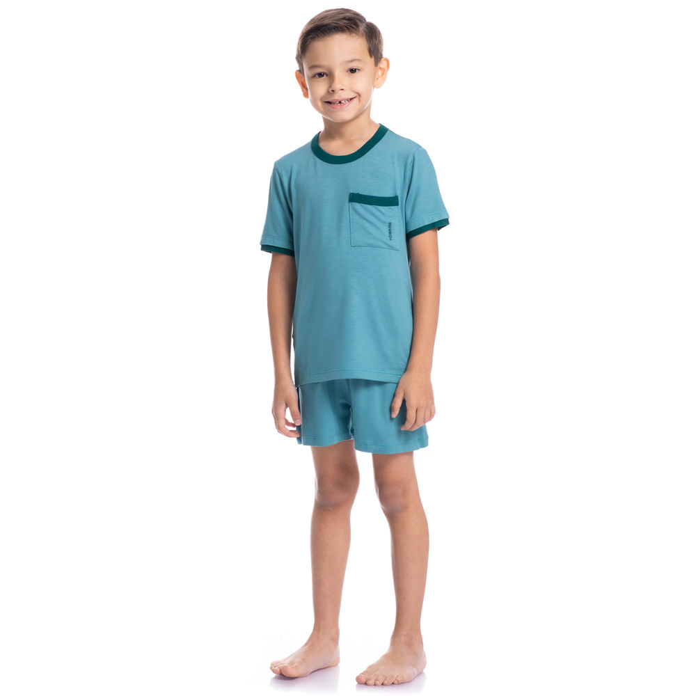 Pijama Infantil Masculino Curto Antônio Tombini - Imagem 3 - Mobile