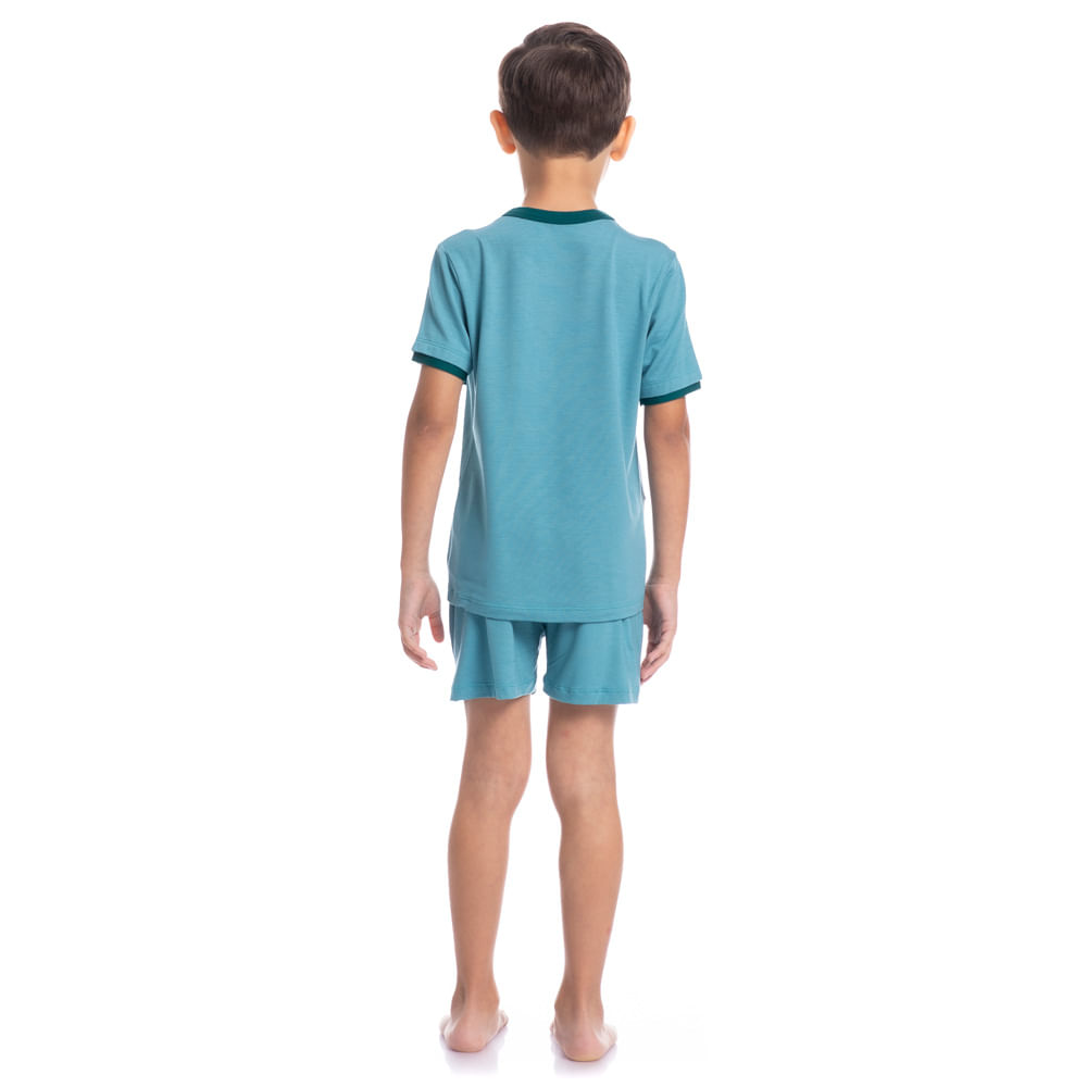 Pijama Infantil Masculino Curto Antônio Tombini - Imagem 4 - Mobile