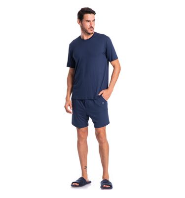 Pijama Masculino Curto Com Bolso Lucca Tombini - Imagem 3 - Mobile