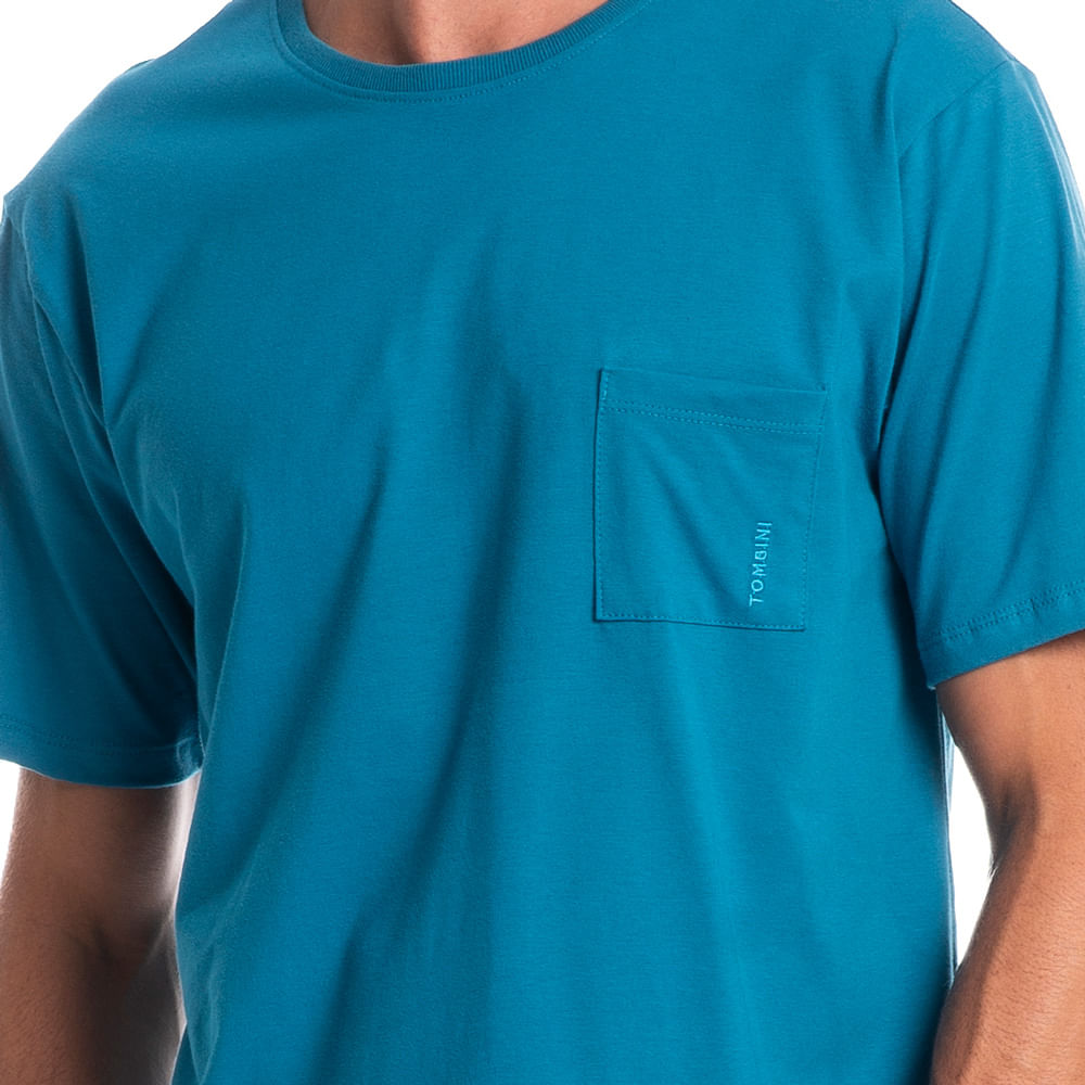 Pijama Masculino Curto Com Bolso Eric Tombini - Imagem 5 - Mobile