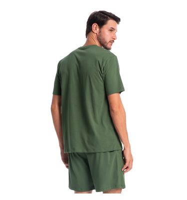 Pijama Masculino Curto Com Bolso Eric Tombini - Imagem 2 - Mobile