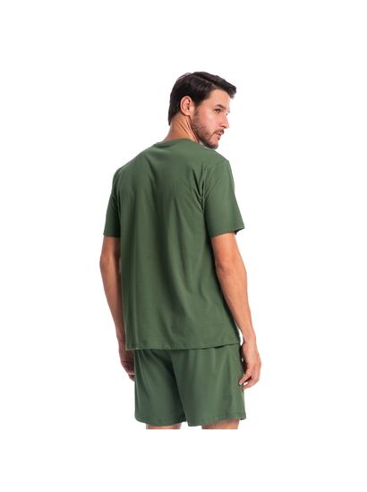 Pijama Masculino Curto Com Bolso Eric Tombini - Imagem 2 - Desktop