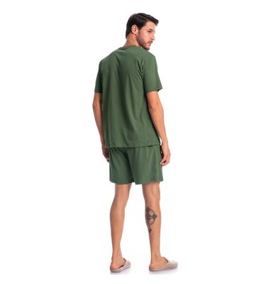 Pijama Masculino Curto Com Bolso Eric Tombini - Imagem 4 - Mobile