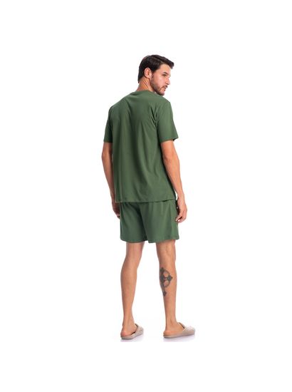 Pijama Masculino Curto Com Bolso Eric Tombini - Imagem 4 - Desktop