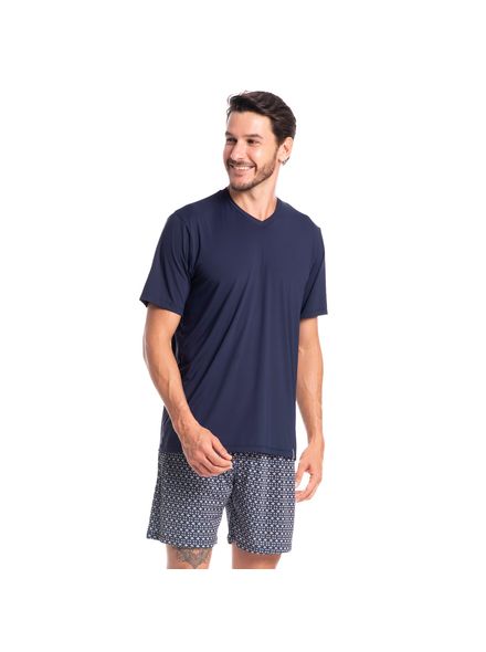 Pijama-Masculino-Curto-Estampado-Azul-Vitorio-Tombini