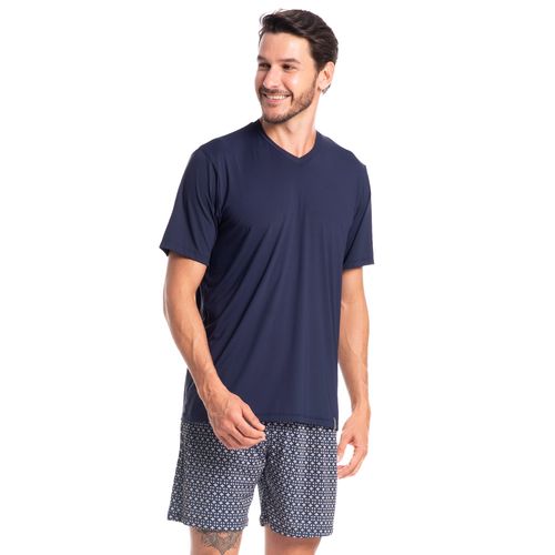 Pijama-Masculino-Curto-Estampado-Azul-Vitorio-Tombini