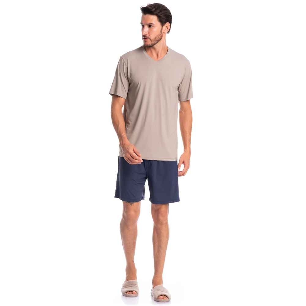 Pijama Masculino Curto Vitório Tombini - Imagem 3 - Mobile