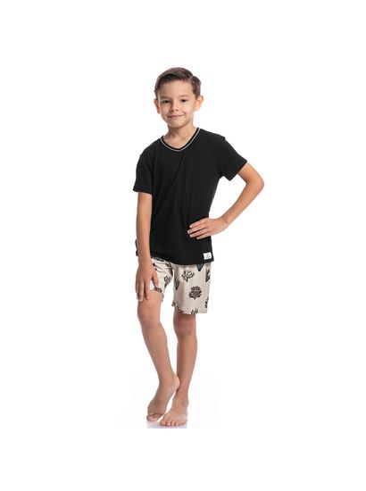 Pijama Infantil Masculino Curto Corais Tombini - Imagem 3 - Desktop