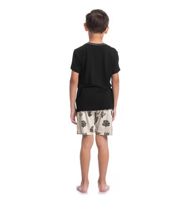 Pijama Infantil Masculino Curto Corais Tombini - Imagem 4 - Mobile