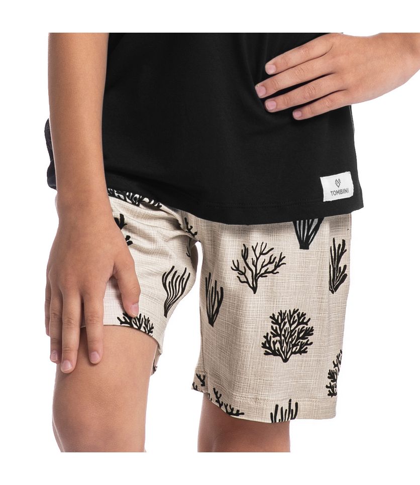 Pijama Infantil Masculino Curto Corais Tombini - Imagem 5 - Desktop