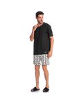 Pijama-Masculino-Curto-Estampado-Preto-Thomas-Tombini