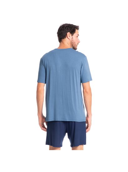 Pijama Masculino Curto Abotoado Romeu Tombini - Imagem 2 - Desktop