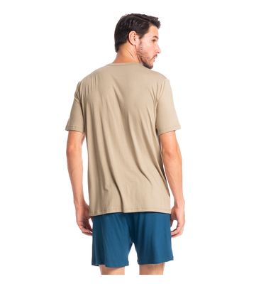 Pijama Masculino Curto Abotoado Romeu Tombini - Imagem 2 - Mobile