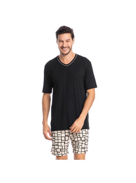 Pijama-Masculino-Curto-Vicenzo-Tombini-Preto