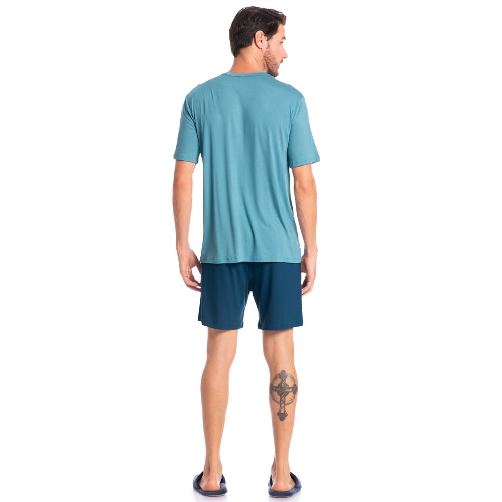 Pijama Masculino Curto Romeu - Imagem 4 - Mobile