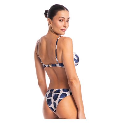 Biquíni Aro Corset Tira Média Marítima - Imagem 2 - Mobile