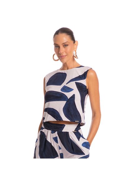Blusa Feminina Marítima Azul-2 - Imagem 1