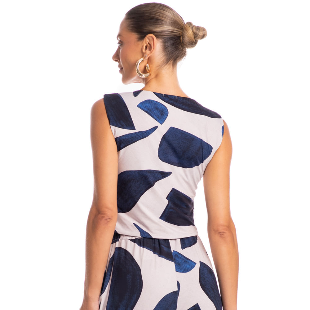 Blusa Feminina Marítima Azul-2 - Imagem 2